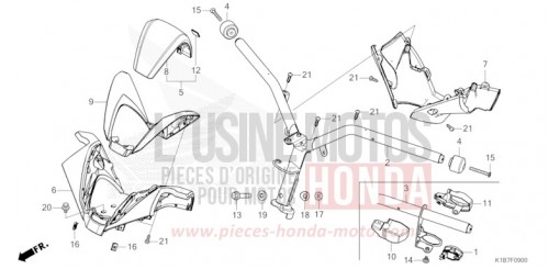 STEERING HANDLE/HANDLE COVER NSS350AN de 2022